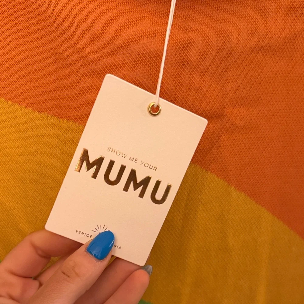 Show Me Your MuMu Vibrant Rainbow Maxi Dress - Picture 3 of 5